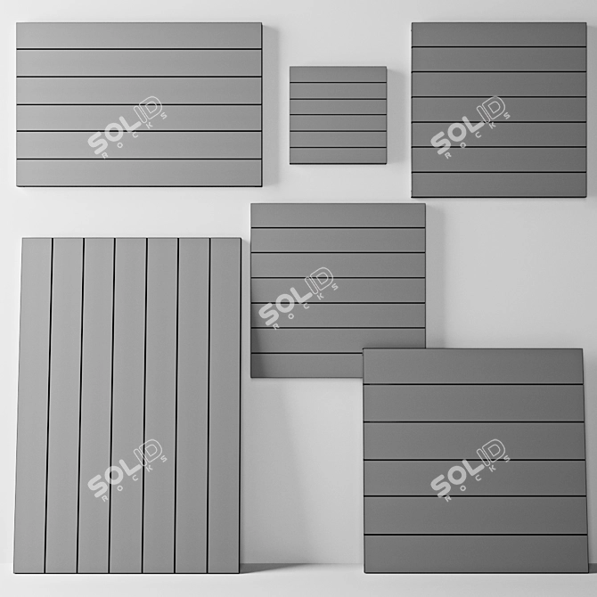 Seaside Wooden Panels by Marmont Hill 3D model image 3