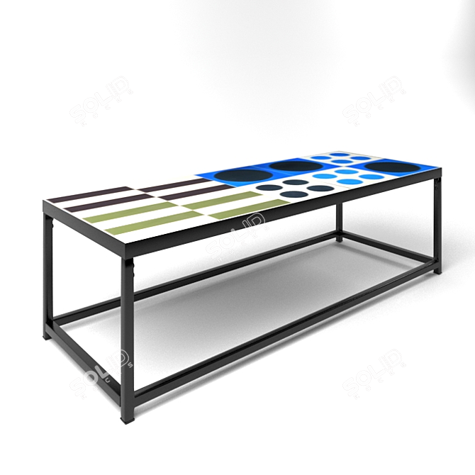 Vibrant Tiles Coffee Table 3D model image 1