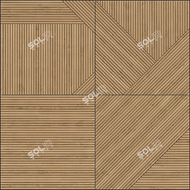 Elegant Oak Panel: VOLCRAFT ECO Line_EDGE 3D model image 2