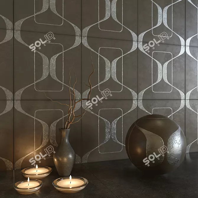 Petra Antiqua Orion Silver: Classic Elegance for Your Space 3D model image 1