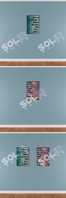 Gallery Collection: 3-Piece Wall Painting Set 3D model image 3