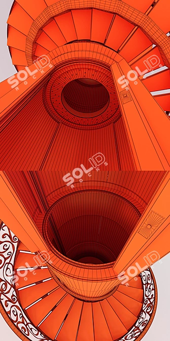 Title: Spiral Glass Elevator 3D model image 3