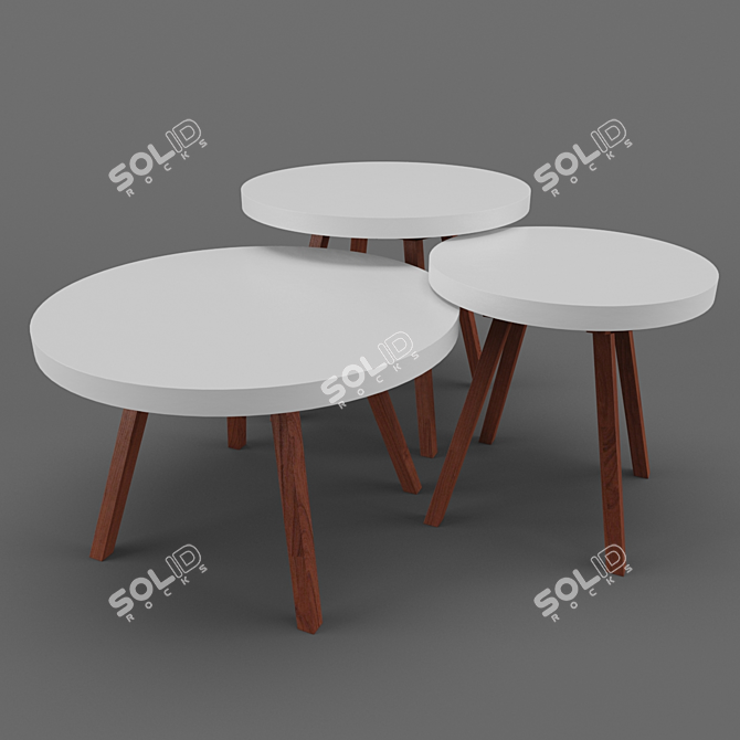Xochitl Coffee Table Set 3D model image 1