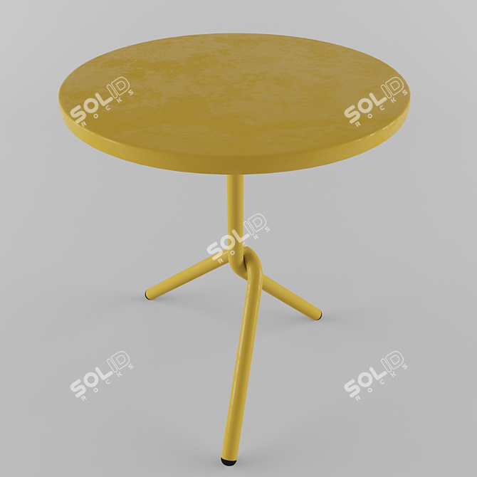 Sunny Yellow Table 3D model image 1