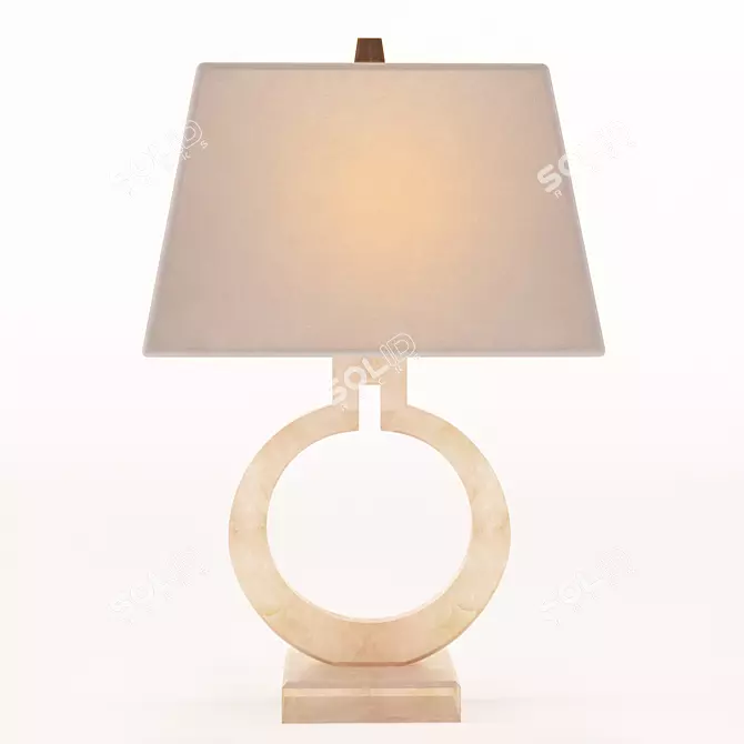Modern Alabaster Table Lamp 3D model image 1