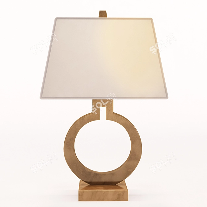 Modern Antique Brass Table Lamp 3D model image 1