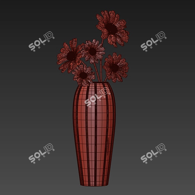 Elegance in Glass Vase 3D model image 3