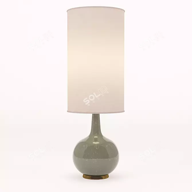 Shellish Gray Hunlen Table Lamp 3D model image 1