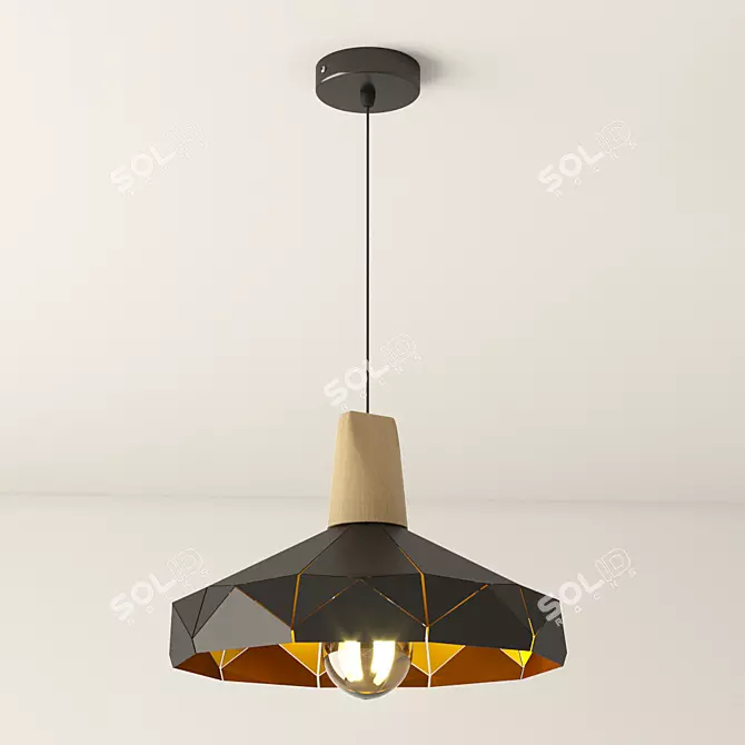 Scandinavian Style Pendant Light 3D model image 1