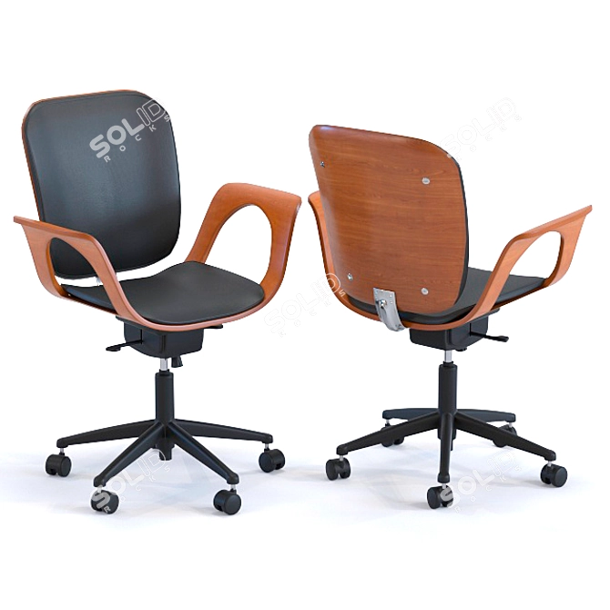 Elegant Walnut Board 3D model image 1