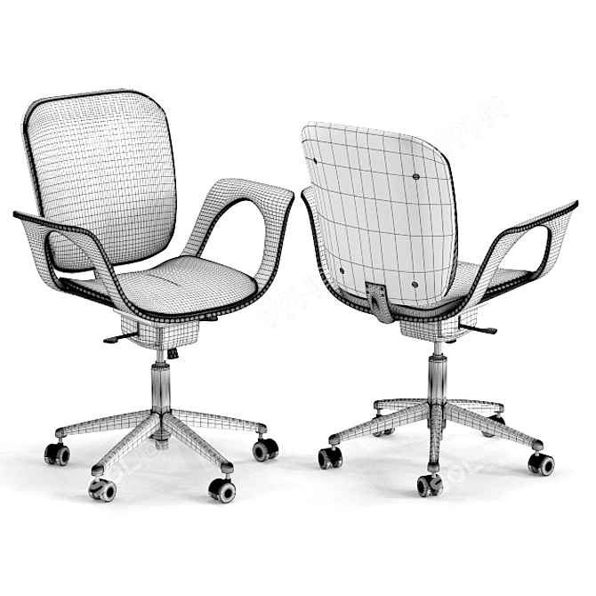 Elegant Walnut Board 3D model image 2