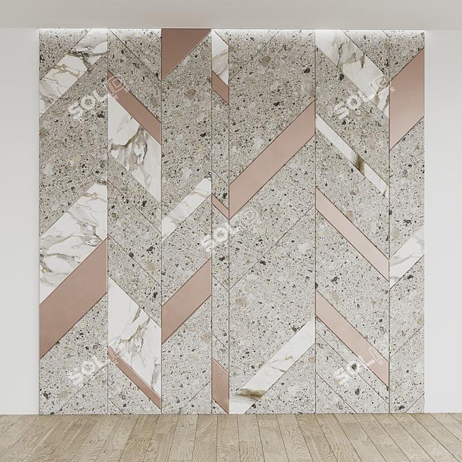 Chevron Parquet Set - 2800x2800mm 3D model image 1