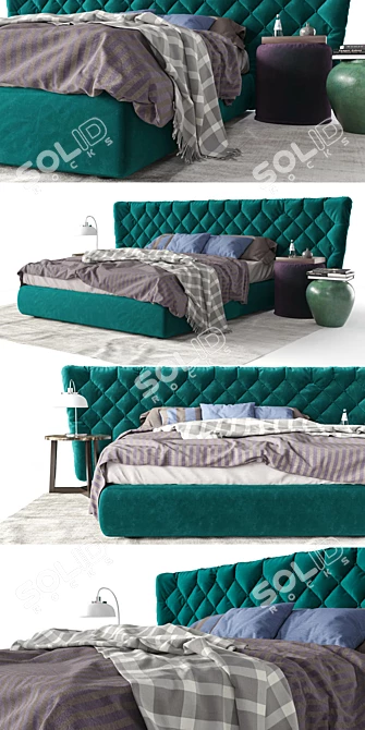 Selene Bedroom Set - Bolzan's Elegant and Stylish Furniture 3D model image 2