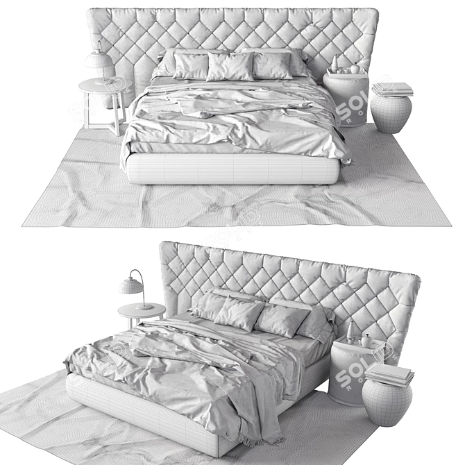 Selene Bedroom Set - Bolzan's Elegant and Stylish Furniture 3D model image 3