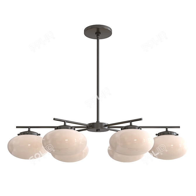 Elegant Houston Chandelier - Exquisite Illumination for Your Space 3D model image 1