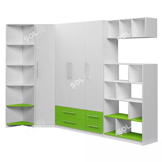 Kids Furniture San Francisco: Stylish Storage Solutions 3D model image 1