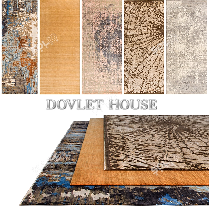 Luxurious Carpets Collection: DOVLET HOUSE (5 pieces) 3D model image 1