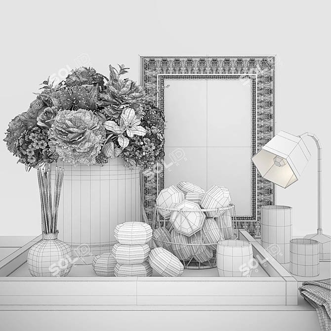 Blossom & Delight Decor Set 3D model image 3