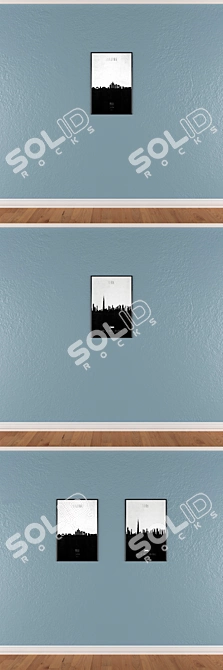 Contemporary Wall Art Set 3D model image 3