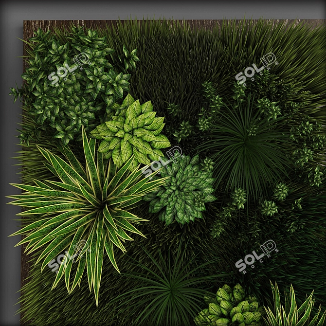 Vertical Oasis: Modern Greenery Solution 3D model image 2