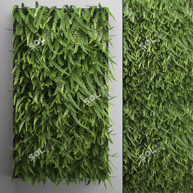 FERN Vertical Garden: Green Wall Decor 3D model image 1