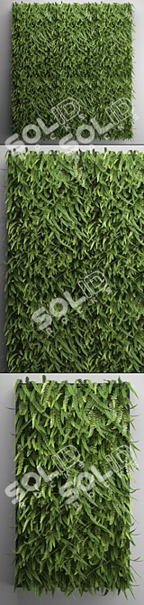 FERN Vertical Garden: Green Wall Decor 3D model image 2