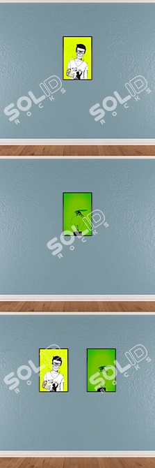 Vibrant Wall Art Set 3D model image 3