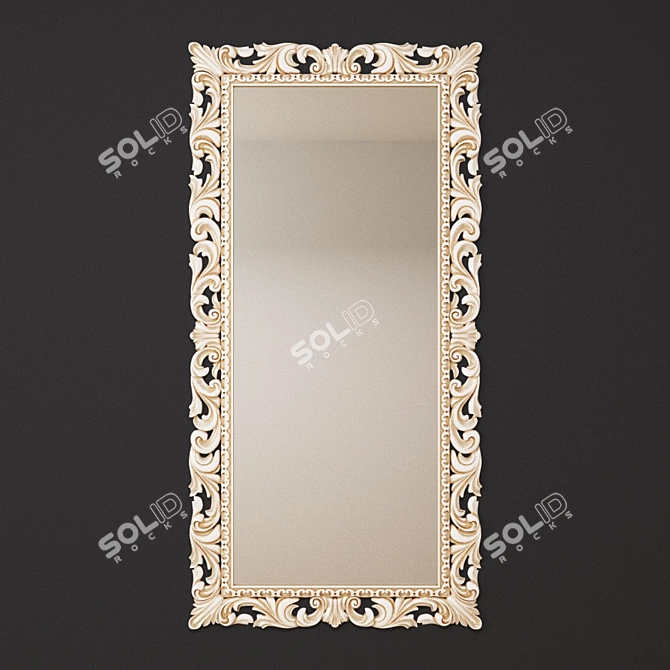  Wood Reflect Mirror 3D model image 1