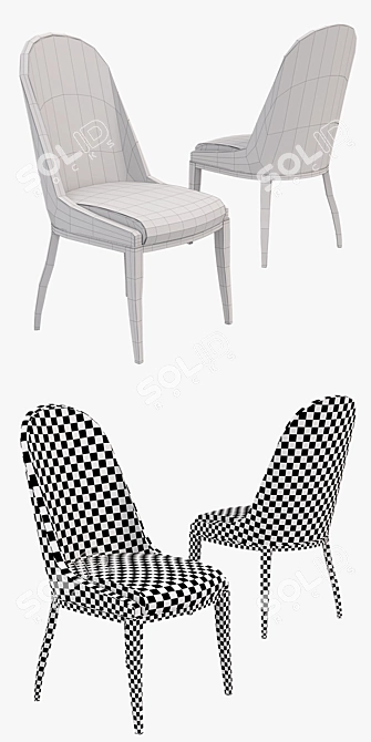 Sleek Sullivan Side Chair: Modern Elegance for Any Space 3D model image 2