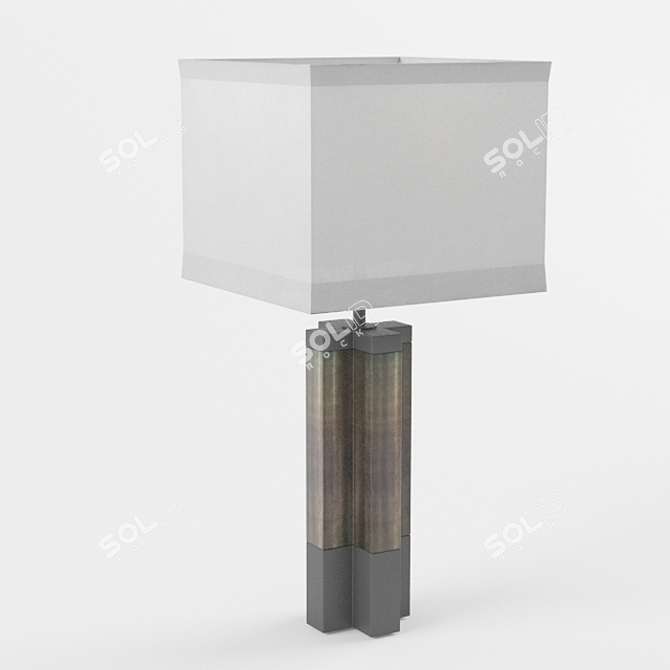 Elegant Marmo Cross Table Lamp 3D model image 1