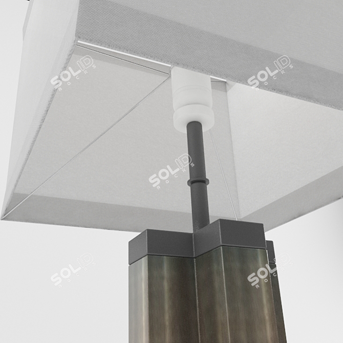 Elegant Marmo Cross Table Lamp 3D model image 2