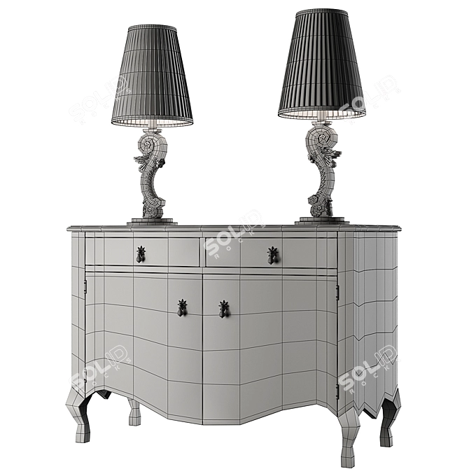 Vittorio Grifoni 2061: Stylish Console and Table Lamp Combo 3D model image 3