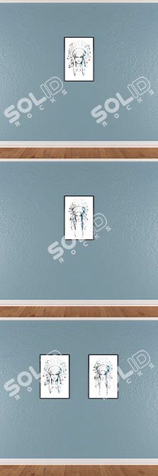 Elegant Wall Art Set 3D model image 3