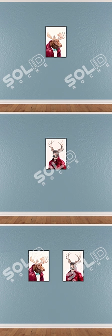 Contemporary Wall Art Set 3D model image 3