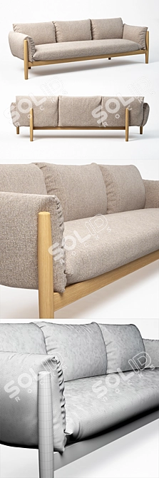 Sleek Tapio Sofa by Paola Lenti 3D model image 2
