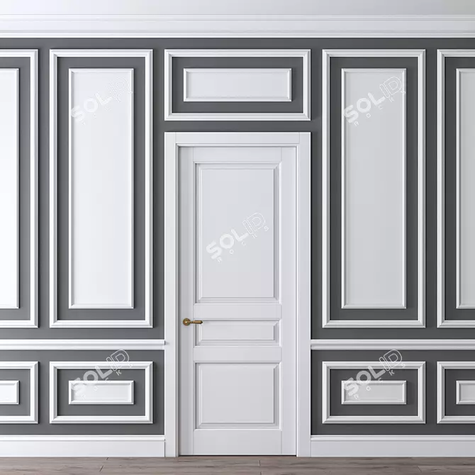 3D Wall Moulding Design by 3DMax 3D model image 1