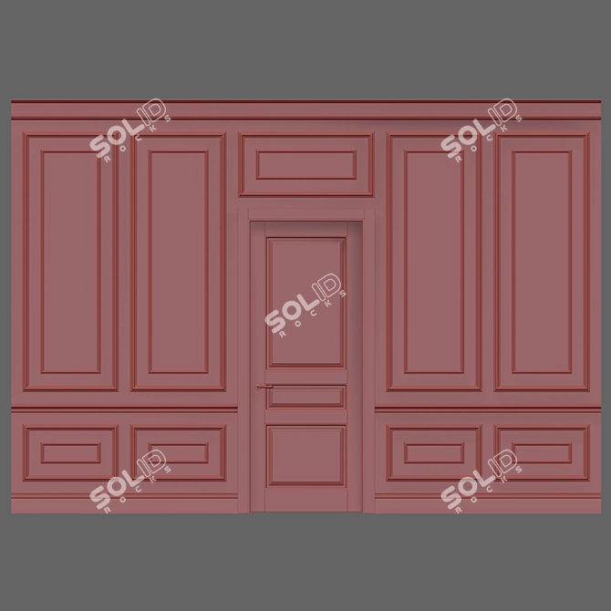 3D Wall Moulding Design by 3DMax 3D model image 2