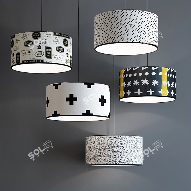 Metropolight Suspensions - Set of Five 3D model image 1