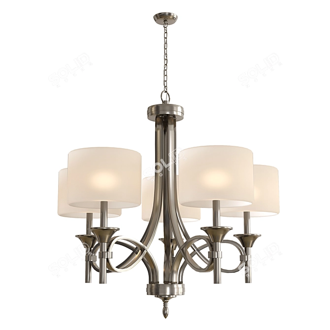 Ethereal Elegance Crystal Chandelier 3D model image 1