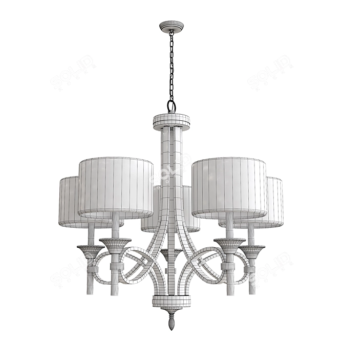 Ethereal Elegance Crystal Chandelier 3D model image 2