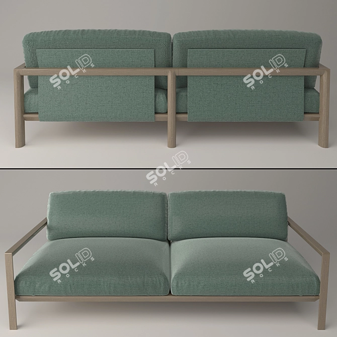 Elegant Linf Sofa & Etoile Side Table 3D model image 1