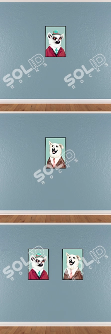 Modern Wall Art Set with Multiple Frame Options 3D model image 3