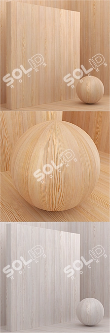 Seamless Wood Veneer Set - 5 Tones 3D model image 2