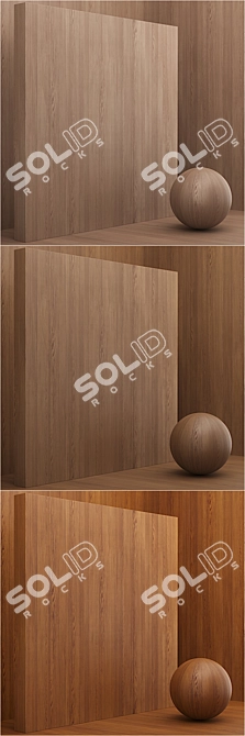 Seamless Wood Veneer Set - 5 Tones 3D model image 3