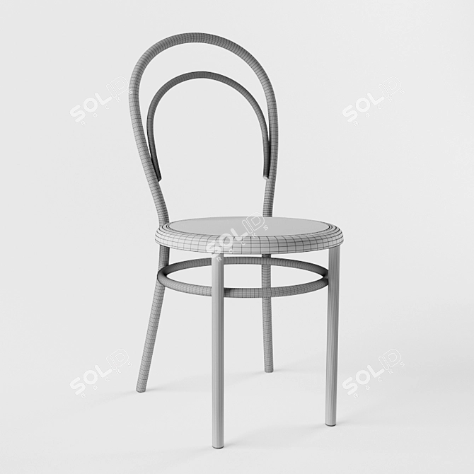 Elegant Thonet № 14 Chair 3D model image 2