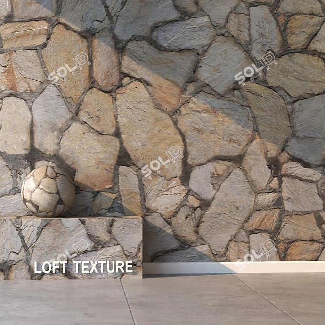 Seamless Natural Stone Tile 3D model image 2