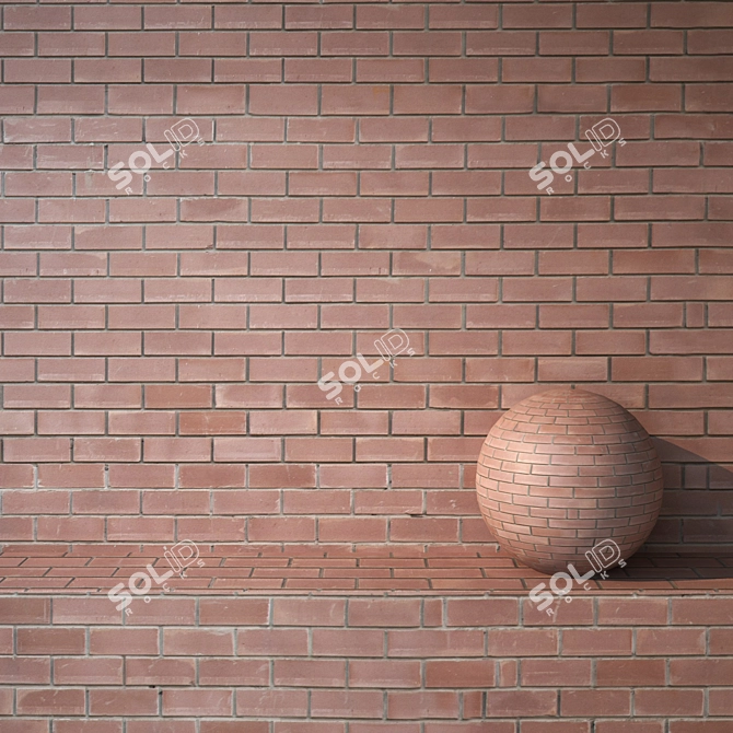 Seamless Brick Texture 3D model image 1