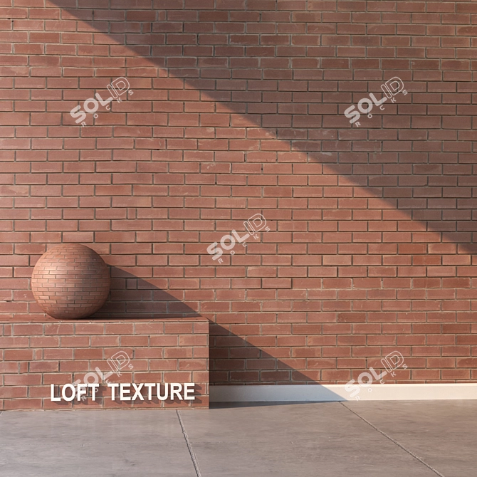 Seamless Brick Texture 3D model image 2