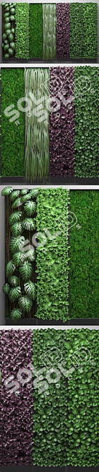 Modular Vertical Garden: 7 Separate Modules 3D model image 2