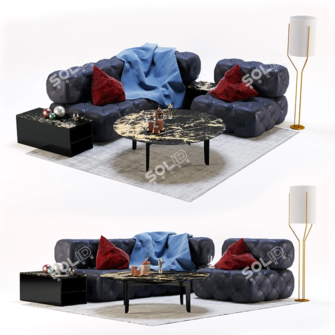 Modular Sofa Set: Versatile and Stylish 3D model image 1